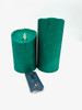 LUMINARA FLAMELESS CANDLE BATTERY POWERED SET OF 2 5"/ 7" WITH REMOTE - GREEN