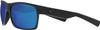 Costa Del Mar Half Moon Sunglasses - Grey Blue Mirrored Polarized, Matte Black