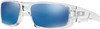 Oakley Crankshaft Rectangular Sunglasses OO9239-04 - ICE IRIDIUM/POLISHED CLEAR
