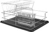 Home Basics Deluxe 2 Tier Dish Rack - Black