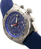 MORPHIC M53 Series Silver Case Chronograph Fiber Weaved 45mm - BLUE