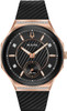 Bulova Ladies Curv Diamond Quartz Rubber Strap Watch 98R239 Two-Tone/Black dial