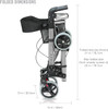 HealthSmart Walker Rollator with Seat and Backrest 501-5012-41001 - Titanium