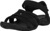 4266 Teva Tirra Vegan Sandal Womens Black/Black Size 10