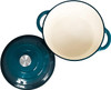 Lexi Home 6 Qt. Enameled Cast Iron Dutch Oven Pot LB5442 - Blue Shadow