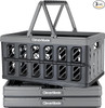 CleverMade Eco 24L Collapsible Reusable Plastic Grocery Shopping Baskets 3 Pack