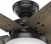 Hunter Brenham 52" Indoor Ceiling Fan With LED 50033 - Matte Black