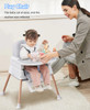 BELLABABY 3-in-1 Baby High Chair, Adjustable Convertible Chairs - WHITE/GREY
