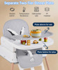 BELLABABY 3-in-1 Baby High Chair, Adjustable Convertible Chairs - WHITE/GREY