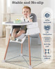 BELLABABY 3-in-1 Baby High Chair, Adjustable Convertible Chairs - WHITE/GREY