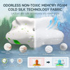 Zibroges Cervical Pillow Memory Foam Pillow for Neck Head Shoulder Pain - White