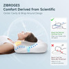 Zibroges Cervical Pillow Memory Foam Pillow for Neck Head Shoulder Pain - White