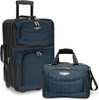 Travel Select Amsterdam Expandable Rolling Upright Luggage 2-Piece Set - NAVY
