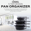 Cuisinel Heavy Duty Pan Organizer, 5 Tier Rack, Holds 50 LB - BLACK