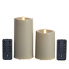 Luminara Set of 2 Outdoor Candles - GREY