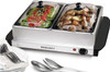 Elite Gourmet Dual 2 x 2.5 Qt. Trays EWM-6122 - Stainless Steel