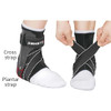 Zamst A2-DX Sports Ankle Brace with Protective Guards - Size LARGE Right - BLACK