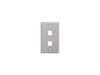 C2G 03411 Two Port Keystone Single Gang Wall Plate