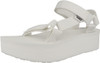 1008844 Teva Women's Flatform Universal Platform Sandal Bright White 8