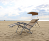 Bliss Hammocks 26" Gravity Free Beach Chair w/Canopy Sun-Shade 250 Lbs - TAUPE