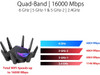 ASUS ROG Rapture WiFi 6E Gaming Router (GT-AXE16000) - Quad-Band, 6 GHz Ready,