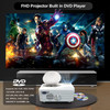 Native 1080P WiFi Bluetooth Projector Built in DVD Player MINLOVE FHD PJ-118S
