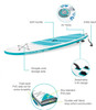 INTEX AquaQuest 320 Inflatable Paddle Board Series - TEAL