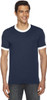 BB410W American Apparel Poly-Cotton Short-Sleeve Ringer T-Shirt New