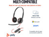 Poly Blackwire 3220 Stereo USB-C Headset + USB-C/A Adapter - Stereo - USB Type Poly Blackwire 3220 Stereo USB-C Headset + USB-C/A Adapter - Stereo - USB Type