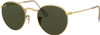 Ray-Ban RB3447 ROUND METAL 50mm Sunglasses - POLISHED GOLD GREEN LENS