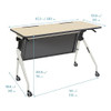 ECR4Kids Double Nesting Mobile Desk Portable Table ELR-24109 Maple/Grey