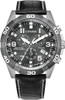 Citizen Men's Eco-Drive Brycen Chronograph Watch - Black Leather/Black Dial