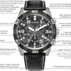 Citizen Men's Eco-Drive Brycen Chronograph Watch - Black Leather/Black Dial