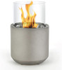 Home Zone Living Concrete Portable Tabletop Round 4.7" Fire Pit KMF0354U - Grey