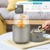 Home Zone Living Concrete Portable Tabletop Round 4.7" Fire Pit KMF0354U - Grey