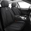 Tapha Executive Leatherette Car Seat Cover & Cushion Set TAP-01-B1 - Black