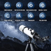 FEIANG 80mm Aperture 600mm Astronomical Telescope 24X-180X 80600 - White