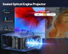 Projector 4K Supported Outdoor Projector Wifi and Bluetooth G1 - Charcoal Grey