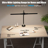 Megainvo LED Desk Lamp w/Clamp, 24W Light, 5 Colors, Timer, MGDL040A - Black