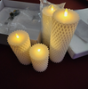 Home Reflections Flameless Candles Diamond Glitter Pillars - Set of 4 - White