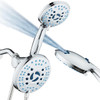 AquaCare 5537 High Pressure 50-mode Rain 3-way Shower Head Combo - Chrome Finish