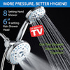 AquaCare 5537 High Pressure 50-mode Rain 3-way Shower Head Combo - Chrome Finish