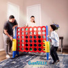 Giantville Giant 4 in a Row Connect Game 4'x3.5' - Storage Carry Bag -RED/BLUE