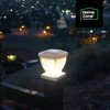 Home Zone Security 12-Lumen-Each 4x4 Solar LED Post Cap Lights 2 Packs - White