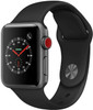 For Parts: Apple Watch Series 3 Cellular 38mm Space Gray Black Band - CANNOT BE REPAIRED