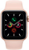 For Parts: Apple Watch 5 GPS Cellular 40MM Gold Aluminum Case Pink Band -CANNOT BE REPAIRED