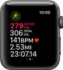 For Parts: Apple Watch 3 GPS Cellular 42mm Gray Alum Case Blk Sport Band - CRACKED SCREEN