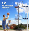 VISVEIL Basketball Hoop Portable Hoop System for Outdoor S003-21B - BLACK