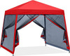 ABCCANOPY Stable Pop up Outdoor Canopy Tent with Netting Wall AJ20-8A - Red