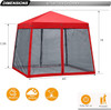 ABCCANOPY Stable Pop up Outdoor Canopy Tent with Netting Wall AJ20-8A - Red